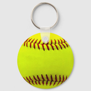 Anpassade Softball Gult Team Nyckelring