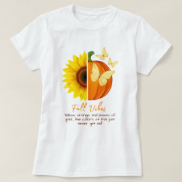 Anpassade Solros och Pumpkin Fall T-Shirt