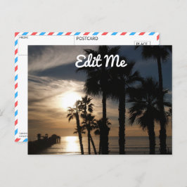 Anpassade Solset Silhouette-vykort Vykort