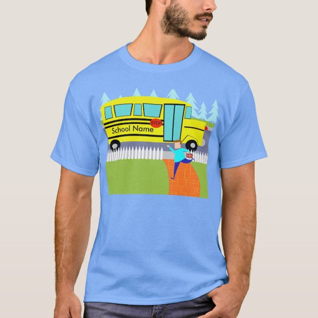 Anpassade som fångar skolbussT-tröja Tee Shirt (Framsida)