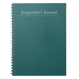 Anpassade Songwriter's Journal Anteckningsbok
