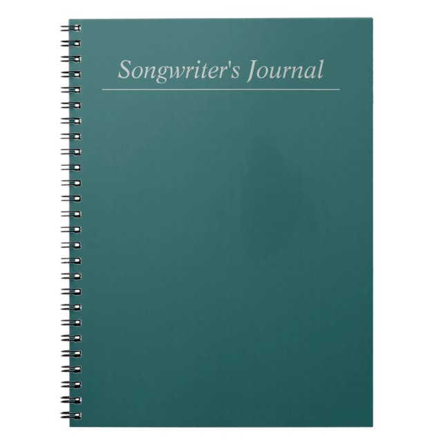 Anpassade Songwriter's Journal Anteckningsbok (Framsidan)