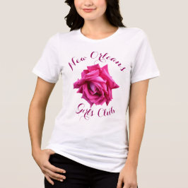Anpassade söt shock rosa ro blommigt T-shirt