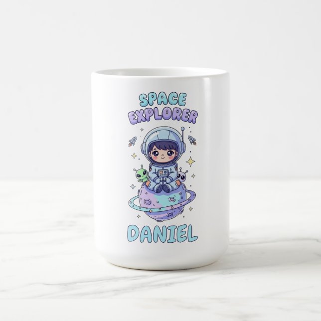 Anpassade Space Explorer Kawaii Kaffemugg (Center)