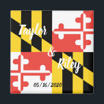 Anpassade Spara datum för MD Bröllop Magnet<br><div class="desc">Maryland Bröllop spara datum Magnet</div>
