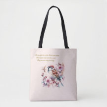 Anpassade Sparrow Bible Verse Rosa