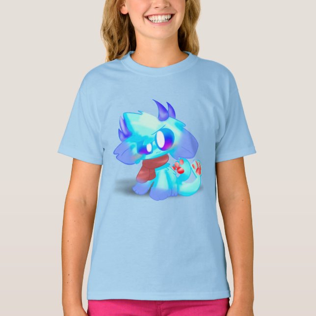 Anpassade Spirit Cat Dragon T Shirt (Framsida)