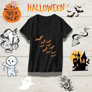 Anpassade Spooky Fladdermus Gräns Familj Halloween T Shirt