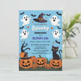 Anpassade Spooky Halloween-Födelsedagsfest Inbjudningar