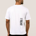Anpassade Sport Tillbaka Skriv ut mall Manar Moder T Shirt<br><div class="desc">Lägg till din text här Modern Back Design Print Template Manar Sport-Tek Competitor Activewear White T-Shirt.</div>