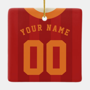 Anpassade Sports Jersey-mall Julgransprydnad Keramik