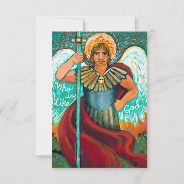 Anpassade St. Michael Archangel Prayer Card (Framsida)
