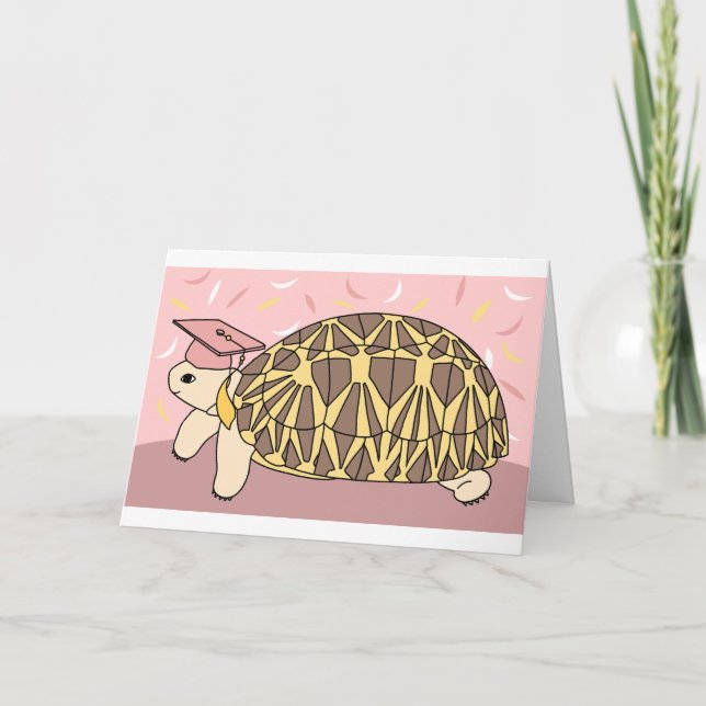 Anpassade Star Tortoise Studenten Card 3 Kort (Framsida)