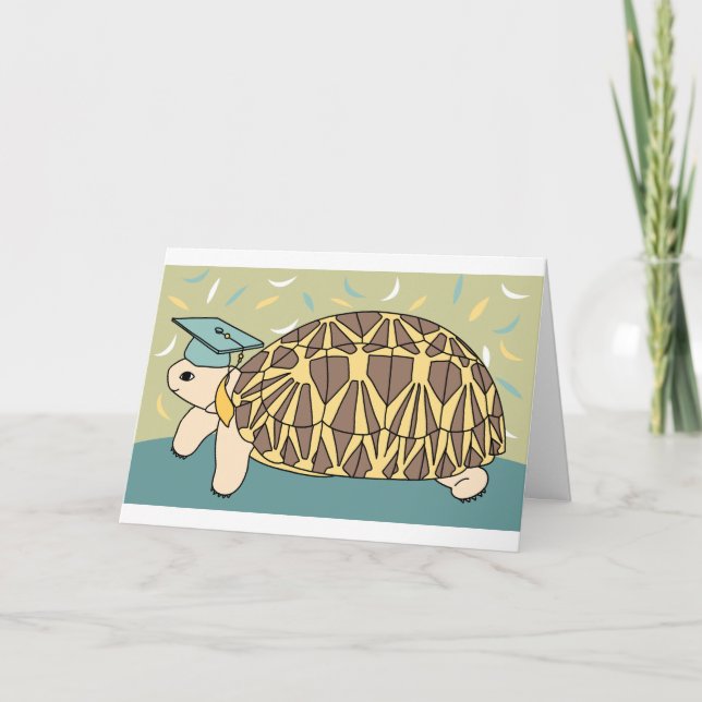 Anpassade Star Tortoise Studenten Card 4 Kort (Framsida)