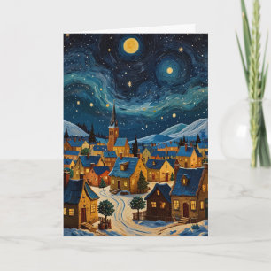 Anpassade Starry Nattkonst jul Kort