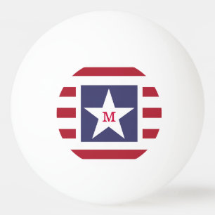 Anpassade Stars och stripes USA Momogram Pingisboll