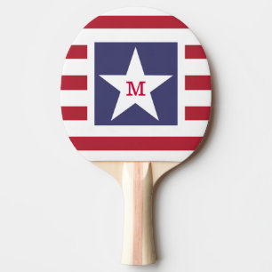 Anpassade Stars och stripes USA Momogram Pingisracket