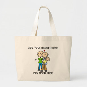 Anpassade Stick Family Bag Jumbo Tygkasse