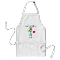 Anpassade Stick figur Chef Apron