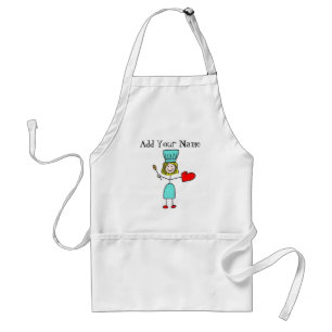 Anpassade Stick figur Chef Apron Förkläde