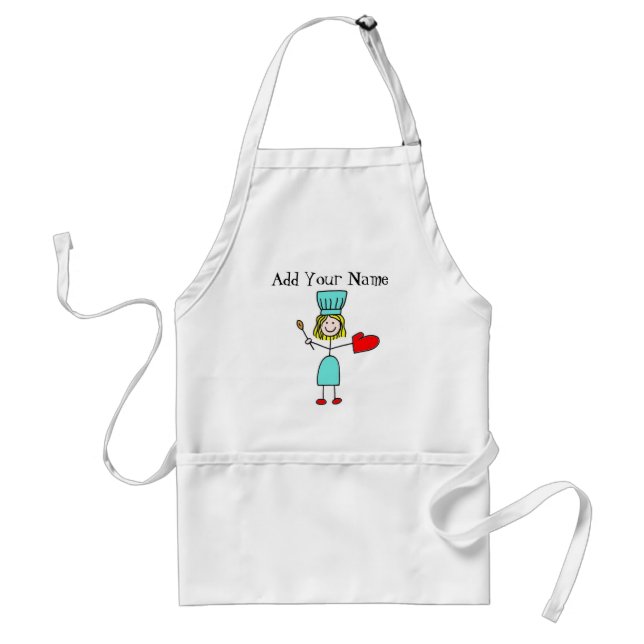 Anpassade Stick figur Chef Apron Förkläde (Framsidan)