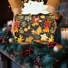 Anpassade stjärnor och utsmyckningar jul presentpapper