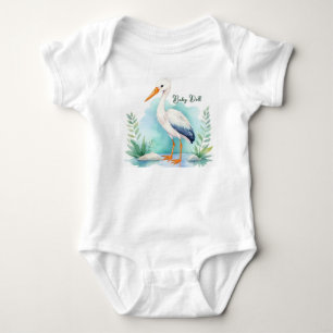 Anpassade Stork Nursery set Baby doll T Shirt