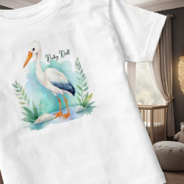 Anpassade Stork Nursery set Baby doll T Shirt