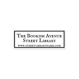 Anpassade Street Bibliotek Bok Självfärgande Stämpel