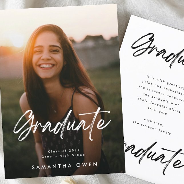 Anpassade Studenten annons-fotokort Meddelande (Skapare uppladdad)