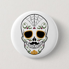 Anpassade Sugar Skull Knapp