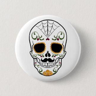 Anpassade Sugar Skull Knapp