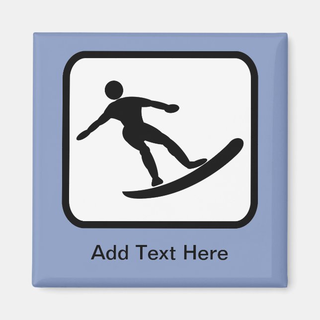 Anpassade Surfer Logotyp Magnet (Framsidan)