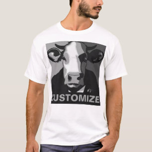 Anpassade! Svart och vitt popkonturskjorta T Shirt