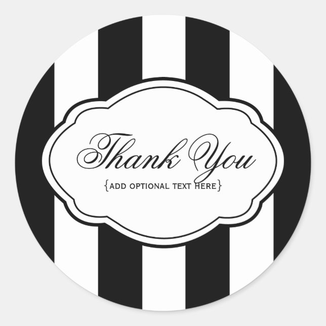 Anpassade Svart & vit etikett (Framsida)