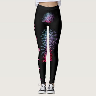 Anpassade svarta baljor av Namn-typ Leggings