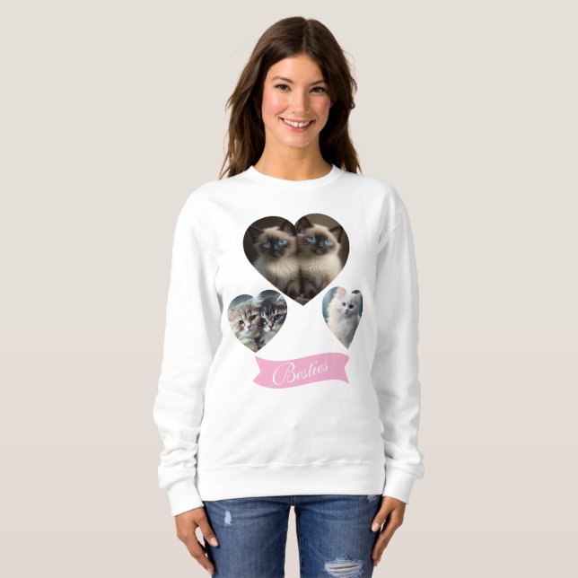 Anpassade Sweatshirt for Cat Lovers T Shirt (Hel framsida)