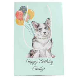 Anpassade Sweet Corgi Birthday Balloons