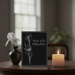 Anpassade Sympathy Card with Hand Drawn Iris Vykort