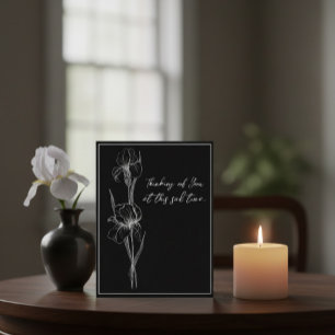 Anpassade Sympathy Card with Hand Drawn Iris Vykort