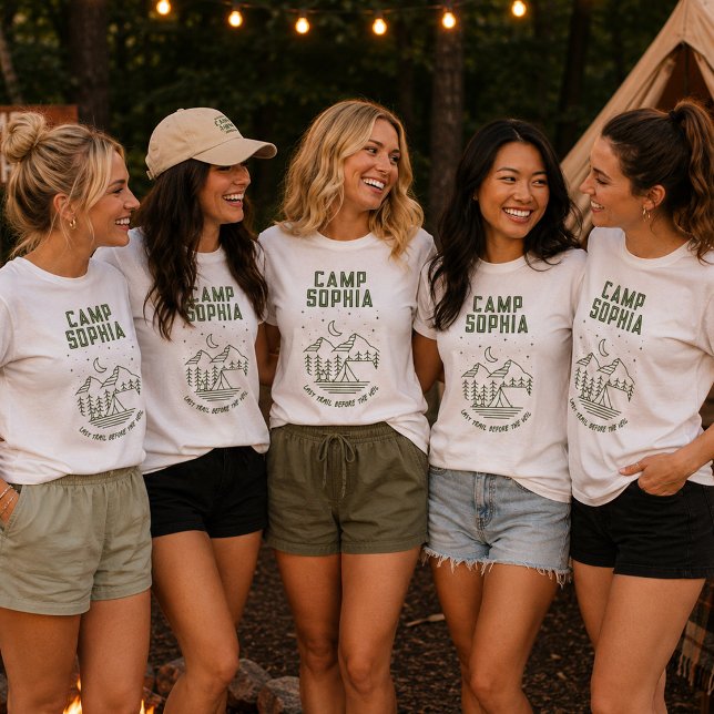 Anpassade T-shirts för möhippa i campingmiljö (Skapare uppladdad)