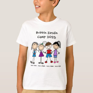Anpassade T-tröjor för barnfamiljen Stick figur T Shirt