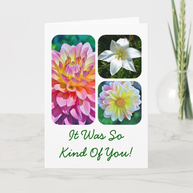 "ANPASSADE TACK DIG CARD with BLOMMIGT TRILOGY Kort (Framsida)