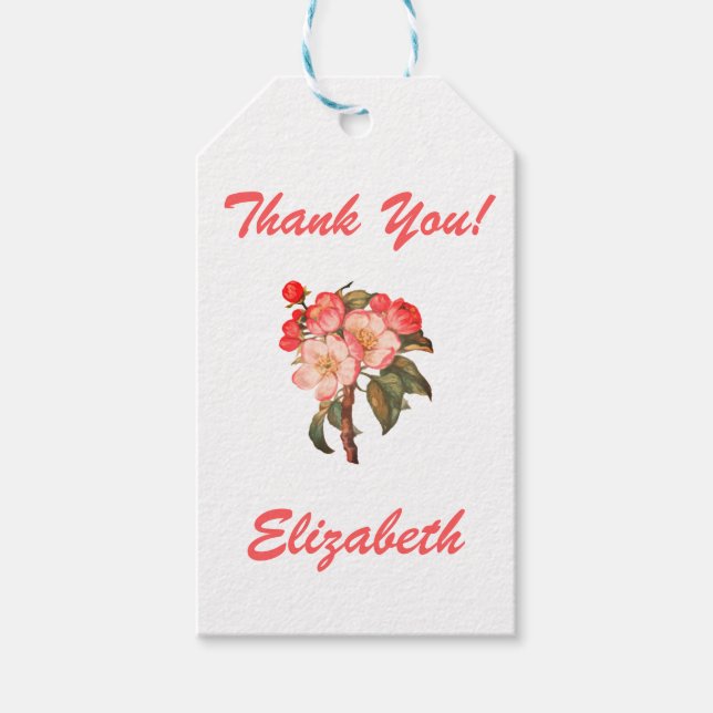 Anpassade Tack Gift-Märkre Presentetikett (Framsidan)