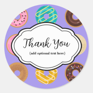 Anpassade Tack Sticker Donuts Runt Klistermärke