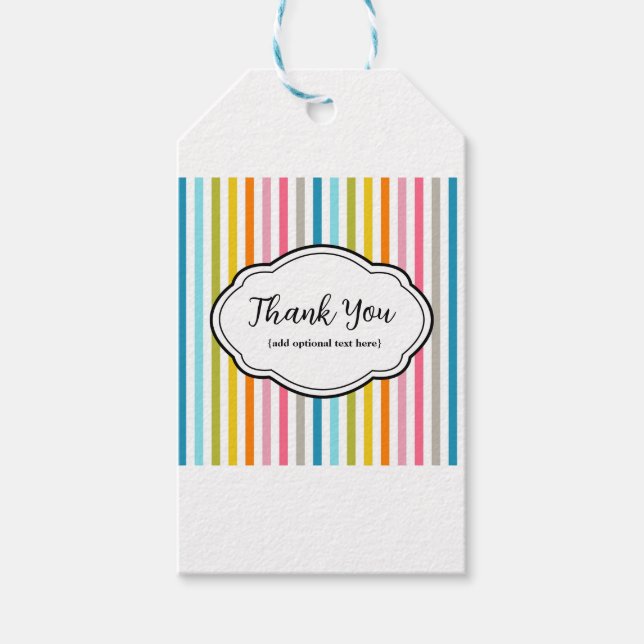 Anpassade Tack Sticker Rainbow Rand Presentetikett (Framsidan)