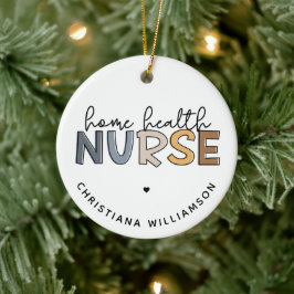 Anpassade tacksamtgåvor till hemsjuksköterskor julgransprydnad keramik