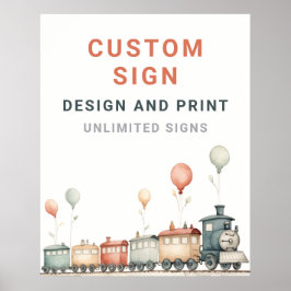 Anpassade Tåg Anpassningsbar-skylt Poster