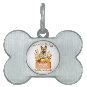 Anpassade Tass-fect Autumn Hund Mozart ID-bricka Husdjur