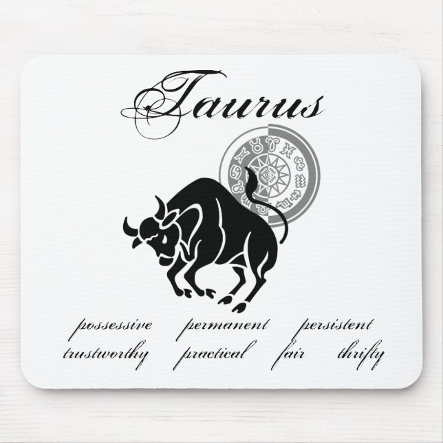 Anpassade Taurus-trakter av grekisk-stil Zodiac Musmatta (Framsidan)